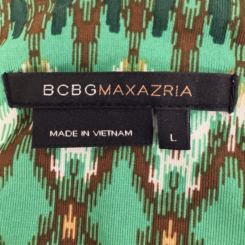 VTG BCBG MAXAZRIA Green Southwest V-Neck Twist Tank Top Y2K Wrap Waist Tie Shirt - Picture 6 of 8